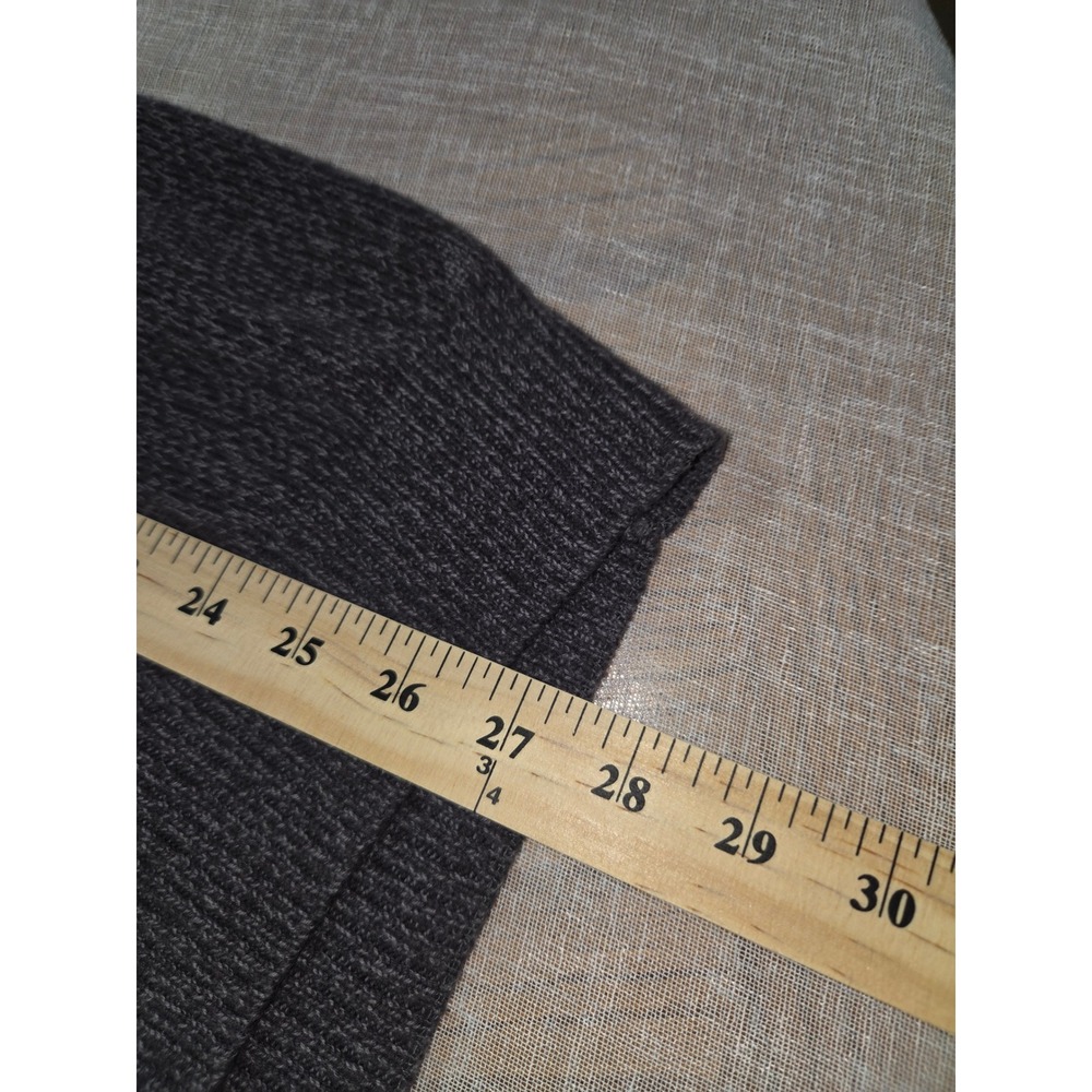 Coleman Mens XXL Quarter Zip Sweater Charcoal Gray Faux Fur Collar Cotton Knit - Picture 6 of 8